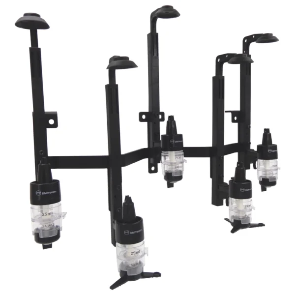 WALL MOUNT 3D BRANCH LIQUOR DISPENSERS 5 WALL MOUNT METAL 3D BRANCH BRACKET WITH 5 MIXED TYPE LIQUOR DISPENSERS